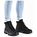 Black Casual Closed Ladies Mid Height Boots Stivaletti Pelle Sintetica Scarpe Donna Nero Eu 37, Z7411-00 - Foto miniatura 2