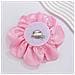 Spilla Con Fiore Grande E Vistoso In Tessuto Satinato Pink - Foto miniatura 6