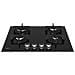 Piano Cottura HILG64225SB Gas 4 Zone Cottura da 60cm Colore Nero - Foto miniatura 3