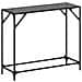 Tavolino Consolle Con Piano In Vetro Nero 98x35x81cm In Acciaio - Foto miniatura 2