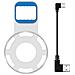 Supporto Da Parete Minimalista Per Amazon Echo Dot (gen 2) Con Cavo Integrato 8x3x15 Cm. Colore Bianco - Foto miniatura 3