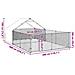 Cuccia per Cani da Esterno con Recinto 6x3x1,9m Acciaio Zincato - Foto miniatura 8