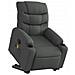 Lusso Casadino -  Poltrona Alzapersona Massaggi Elettrica Grigio Scuro Tessuto - Foto miniatura 2
