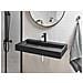 Lavabo A Parete Nero 90 X 46 Cm Quenko - Foto miniatura 1