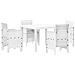 Set da pranzo da giardino 5 pezzi con cuscini Bianco Polyrattan - Foto miniatura 1