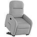 Poltrona Alzapersona Reclinabile Grigio Nuvola in Tessuto - Foto miniatura 3
