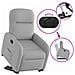 Poltrona Alzapersona Reclinabile Grigio Nuvola in Tessuto - Foto miniatura 9