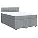 Giroletto a Molle con Materasso Grigio Chiaro 140x200cm Tessuto - Foto miniatura 1
