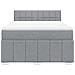 Giroletto a Molle con Materasso Grigio Chiaro 140x200cm Tessuto - Foto miniatura 4