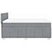 Giroletto a Molle con Materasso Grigio Chiaro 140x200cm Tessuto - Foto miniatura 5