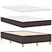 Letto con Box Spring con Materasso e Panchina Marrone Scuro 120x190 cm Tessuto - Foto miniatura 3