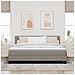 Letto con rete a molle e materasso taupe 180x200 cm Tessuto - Foto miniatura 5