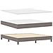 Letto con rete a molle e materasso taupe 180x200 cm Tessuto - Foto miniatura 6