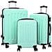 Set di valigie 3 pcs Bagaglio rigido Verde menta 20” 24” 28” ABS - Foto miniatura 1