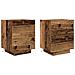 Comodini con luci a LED 2 pcs Legno vecchio 45x40x55 cm - Foto miniatura 1