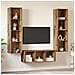 Set di mobili TV 3 pcs Legno vecchio 37 x 37 x 142.5 cm - Foto miniatura 4