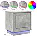Armadio da Notte con 2 pcs Grigio cemento 44 x 34.5 x 45 cm - Foto miniatura 4