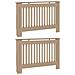 Copertura per radiatori 2 pcs Marrone 112 x 19 x 81.5 cm - Foto miniatura 1