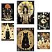Set Di 6 Stampe Collage Surreale In Illustrazioni Di Design Mistico Ed Esoterico Per Donne Per Le Pareti Delle Stanze Della Tua Casa A3 & A4 Senza Cornice - Foto miniatura 1