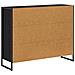 Mobile laterale Rovere Nero 96,5 x 30 x 75 cm Legno multistrato - Foto miniatura 8