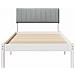 Struttura del Letto Bianco e grigio chiaro 90 x 200 cm - Foto miniatura 5