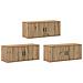 Set Mobile TV da Parete 3 pcs Rovere artigianale - Foto miniatura 1