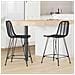 Sedia da Bar 2 pcs Nero 44,5 x 54,5 x 97,5 cm Rattan e Ferro - Foto miniatura 2