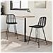Sedia da Bar 2 pcs Nero 44,5 x 54,5 x 97,5 cm Rattan e Ferro - Foto miniatura 3