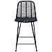 Sedia da Bar 2 pcs Nero 44,5 x 54,5 x 97,5 cm Rattan e Ferro - Foto miniatura 5