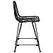 Sedia da Bar 2 pcs Nero 44,5 x 54,5 x 97,5 cm Rattan e Ferro - Foto miniatura 6