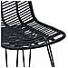 Sedia da Bar 2 pcs Nero 44,5 x 54,5 x 97,5 cm Rattan e Ferro - Foto miniatura 9