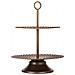 Piatti Con Supporto In Metallo Dorato 35x35x48,5h - Foto miniatura 2