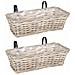 Cestino Appendibile per Piante 2 pcs Grigio 48 x 22 x 15 cm - Foto miniatura 1