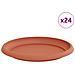 Vassoio Rotondo per Fiori 24 pcs Rosso Mattone Ø 23,5 x 2,5 cm - Foto miniatura 1