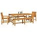 Set da Pranzo per Giardino 5 pcs Marrone - Foto miniatura 3