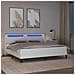 Struttura letto con materasso Bianco 200 x 200 cm Similpelle - Foto miniatura 4