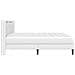 Struttura letto con materasso Bianco 200 x 200 cm Similpelle - Foto miniatura 9