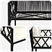 Panchine da esterno 2 -Seater 116 x 56 x 75 cm polyrattan - Foto miniatura 8