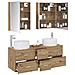 Set di mobili per il bagno 5 pcs Rovere Artigianale - Foto miniatura 3