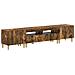 Mobile TV LED a 5 pezzi ARNHEM Rovere Fumo Legno ingegnerizzato - Foto miniatura 1
