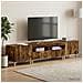 Mobile TV LED a 5 pezzi ARNHEM Rovere Fumo Legno ingegnerizzato - Foto miniatura 7