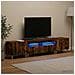 Mobile TV LED a 5 pezzi ARNHEM Rovere Fumo Legno ingegnerizzato - Foto miniatura 8