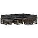 Set Divano da Giardino 11 pz Grigio e Grigio Scuro polyrattan - Foto miniatura 1