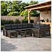 Set Divano da Giardino 11 pz Grigio e Grigio Scuro polyrattan - Foto miniatura 10