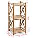 Scaffale A 3 Piani In Legno Di Bambù - Foto miniatura 5