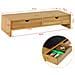Stand Supporto Per Monitor, organizzatore Da Scrivania, Porta Pc, Bambù, Frg198-n - Foto miniatura 2