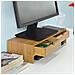 Stand Supporto Per Monitor, organizzatore Da Scrivania, Porta Pc, Bambù, Frg198-n - Foto miniatura 4