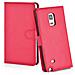Custodia Compatibile Con Samsung Galaxy Alpha In Rosso Carminio - Coperchio Protettiva Con Chiusura Magnetica, Funzione Stand E Tasca Per Le Carte - Foto miniatura 7