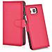 Custodia Compatibile Con Samsung Galaxy Alpha In Rosso Carminio - Coperchio Protettiva Con Chiusura Magnetica, Funzione Stand E Tasca Per Le Carte - Foto miniatura 2
