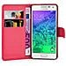 Custodia Compatibile Con Samsung Galaxy Alpha In Rosso Carminio - Coperchio Protettiva Con Chiusura Magnetica, Funzione Stand E Tasca Per Le Carte - Foto miniatura 8